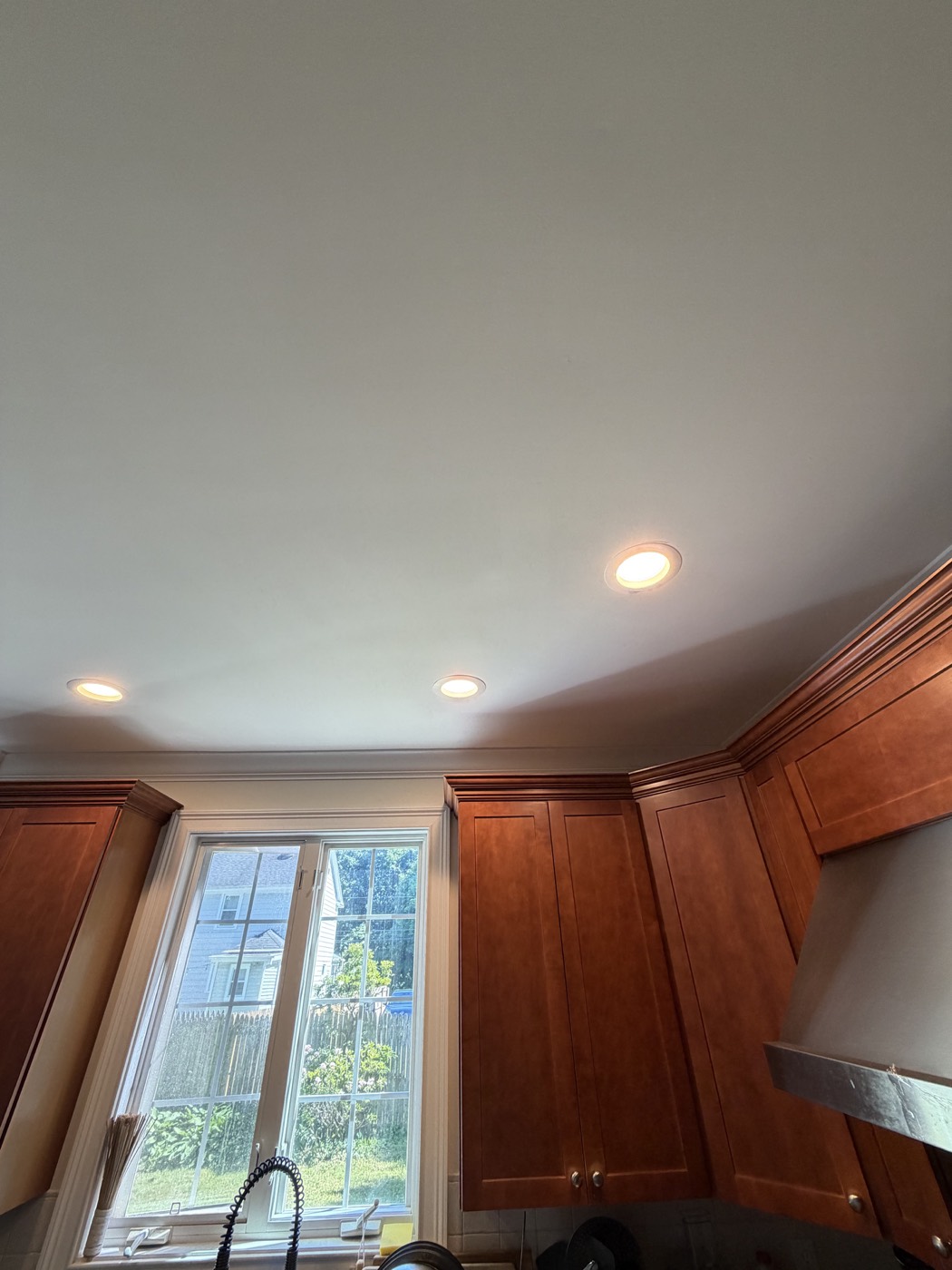 After photo of finished kitchen ceiling drywall repair by KPX in Fairfield CT